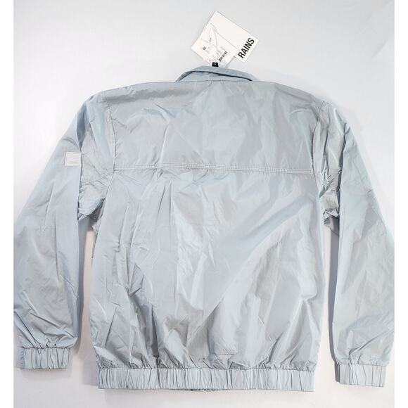 RAINS Jacket Adult Small Blue Sky Long Sleeve Zip Up Windbreaker Track Jacket - Picture 3 of 7